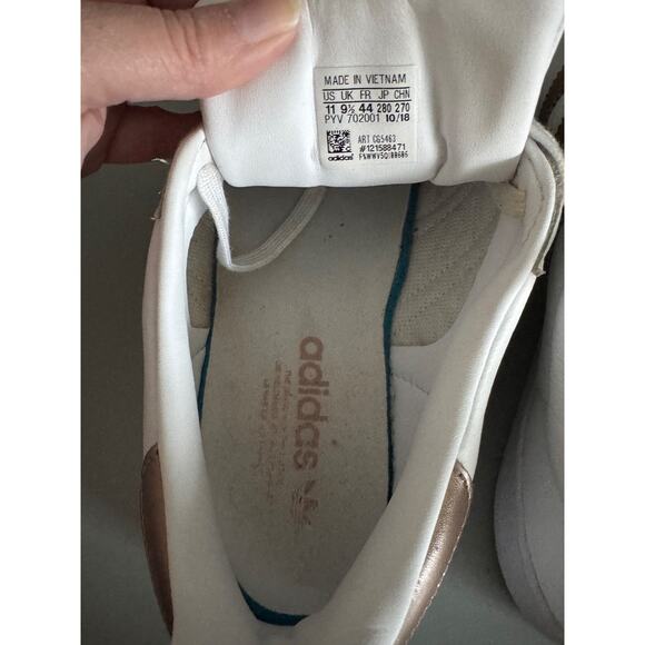 Adidas Superstar White Metallic Women’s Size 11 CG5463 EUC Lace Up Sneaker - Picture 7 of 8